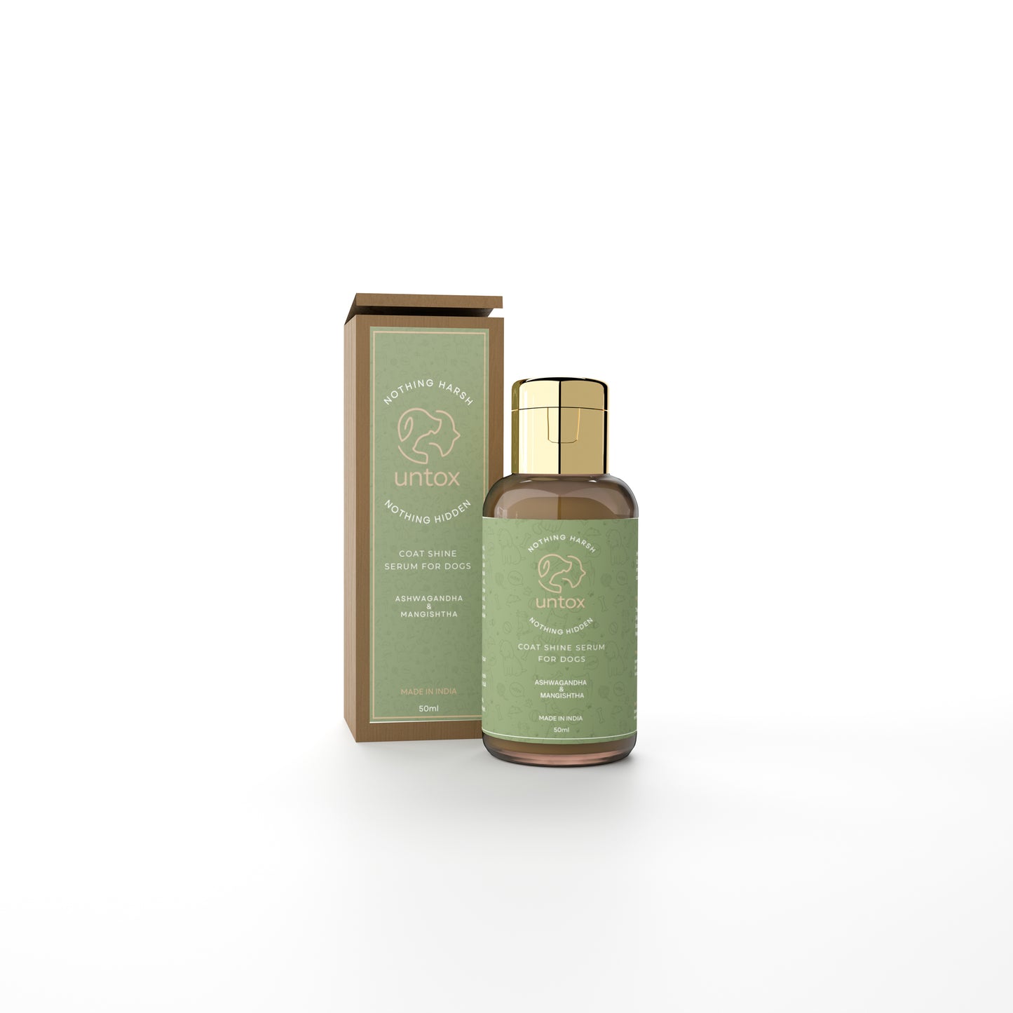 Coat Shine Serum -  Ashwagandha,  Manjishtha,  Avocado, Castor & Coconut Oil